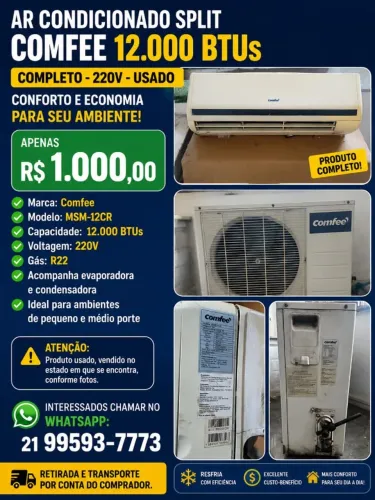 ar condicionado split comfee 12.000 Btus