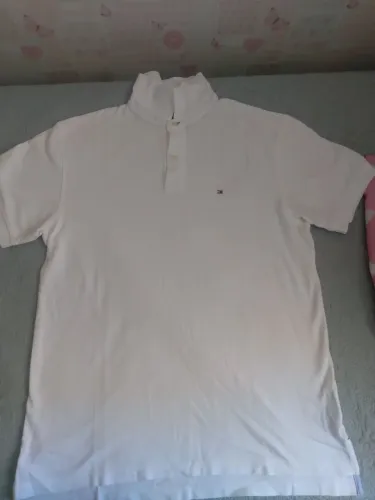 Polo Tommy Hilfiger branca GG