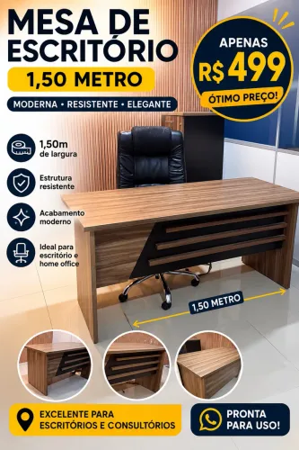 Mesa Executiva Escritório 1.5 Metros