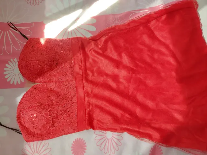 Vestido longo vermelho para festa