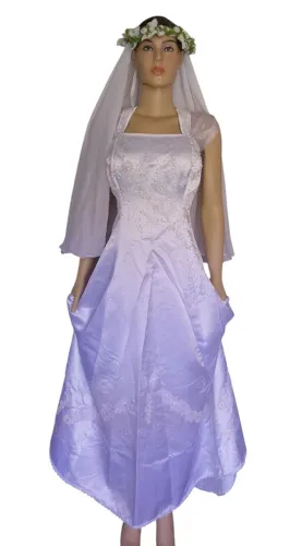 Vestido de noiva Vintage com calda cetim Tam 44