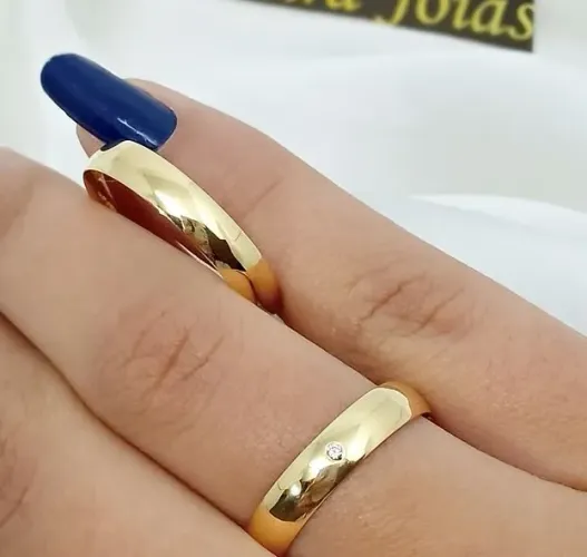 Par de aliança em Ouro 18k