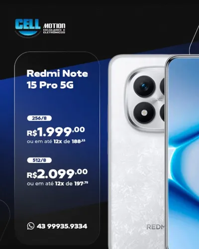 Xiaomi Redmi Note 15 Pro 5G 256GB e 512GB