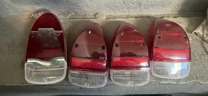 4 Par de lentes de lanterna traseira estilo "Fafá" para o Volkswagen Fusca