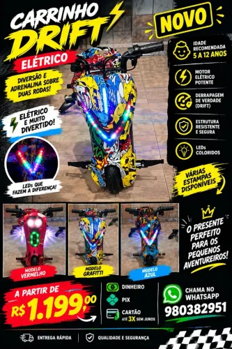 Carrinho drift Elétrico novo