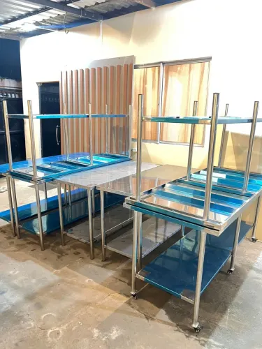 Feirao de mesas em inox a pronta entrega