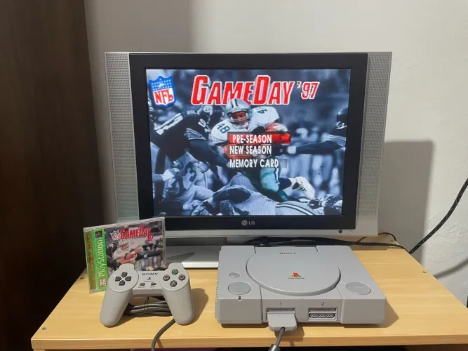 PlayStation 1 fat excelente estado de conservação videogame bloqueado leitor 100 por cento