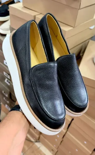 Mocassim casual de couro