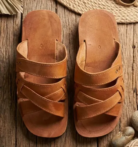 Sandália masculino chinelão de couro legítimo