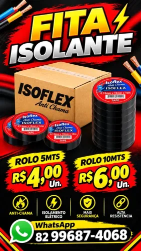 Fita Isolante 10Mts ISOFLEX