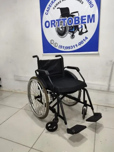 Cadeira de Rodas Obeso 50cm Assento Ortobras Desmontável Alumínio