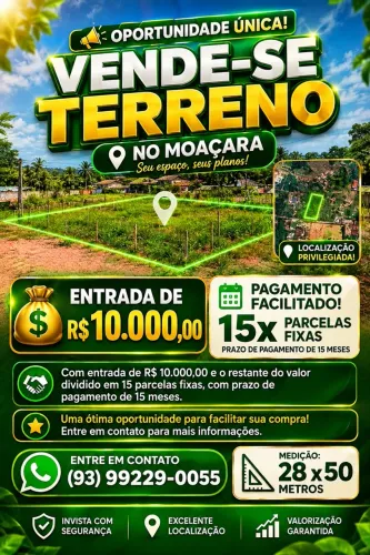 VENDO TERRENO MOAÇARA
