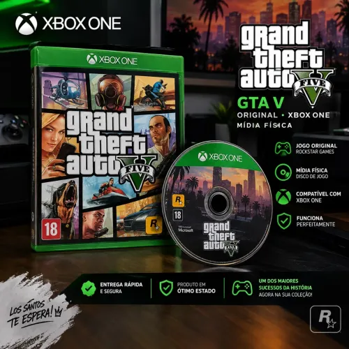 GTA V 2026 PRA XBOX ONE (ORIGINAL-MÍDIA FÍSICA)