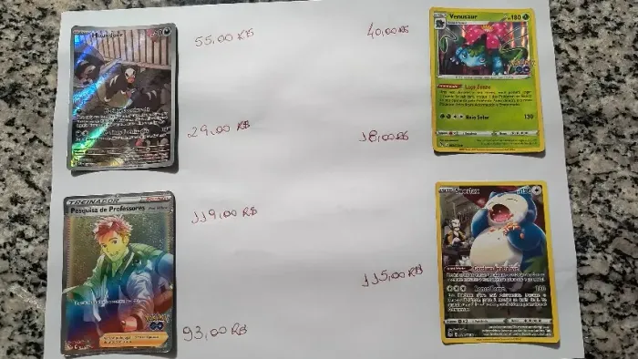 Kit de Cartas Pokémon Ótimo Estado