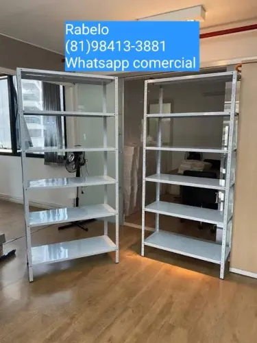 Estante de Ferro com 6 bandejas e reforço ômega em até 5x sem juros no cartão 