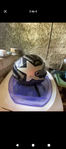 Capacete LS2 stars cinza tamanho 58