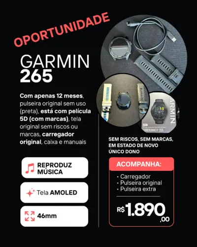 GARMIN Forerunner 265 (seminovo)