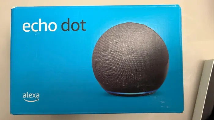 Echo Dot 5ª Geração Alexa Azul Som Potente Bluetooth Wi-Fi Casa Inteligente na caixa