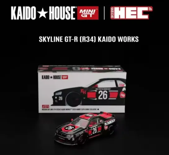 MINI GT Kaido House 271 Nissan GT-R R34 2026 HEC CHINA EXPI EXCLUSIVE
