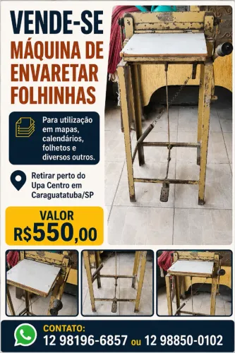 Maquina de envaretar folhinhas