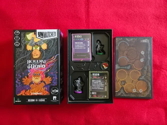Jogo de tabuleiro Unmatched Houdini vs. O Gênio