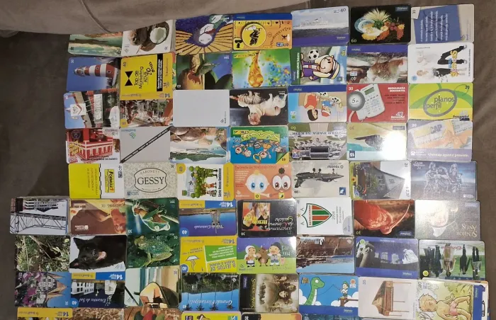 Lote de cartões de telefone 11.500 