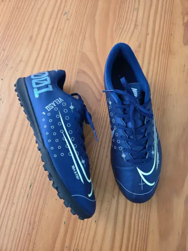 chuteira society nike mercurial azul 42