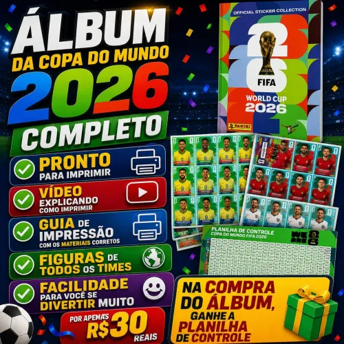 Álbum digital + figuras da copa do mundo