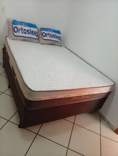 Cama casal box e colchão molas ensacadas intermediário