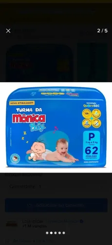 Fralda P turma da Mônica