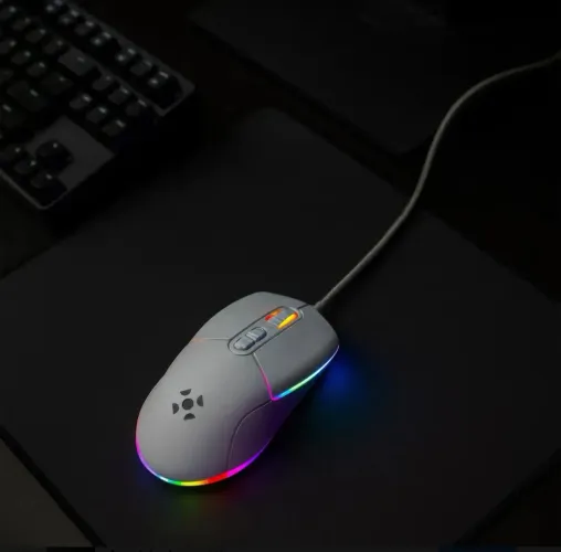 Mouse Gamer Branco Ergonômico Alta Precisão para PC e Notebook