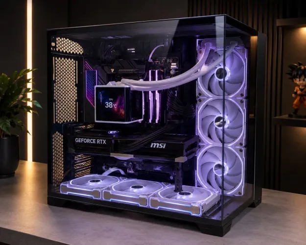 PC Gamer Top de Linha | Ryzen 7 9800X3D + RTX 5070 Ti | 32GB DDR5 | Como Novo