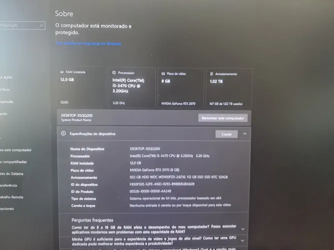 Computador gamer de entrada(obs; nao vai a placa de vídeo) valor negociável