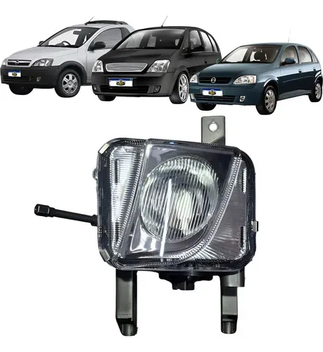 Farol De Milha Esquerdo Corsa Montana Meriva 2003 A 2010 Lente Raiada