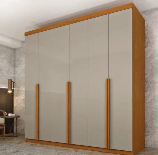 Guarda-Roupas Amplo Imperial 6 Portas Cinamomo Off White