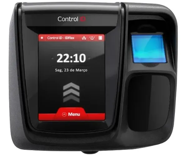 Controlador De Acesso Biométrico iDFlex Control ID Touchscreen RFID Senha Ethernet