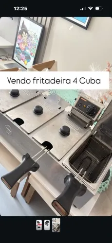 Fritadeira 4 cubas sendo 2 armazenamento