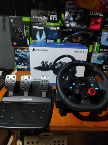 VOLANTE LOGITECH G29 COM PEDAL - GARANTIA 3 MESES