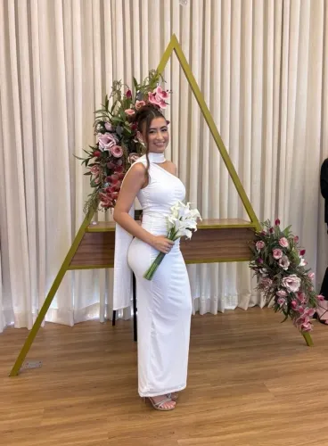 Vestido Branco, noiva casamento civil