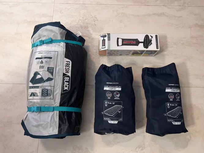 Kit Camping com barraca e colchão Decathlon