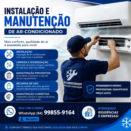 Instalação e manutenção de ar condicionado