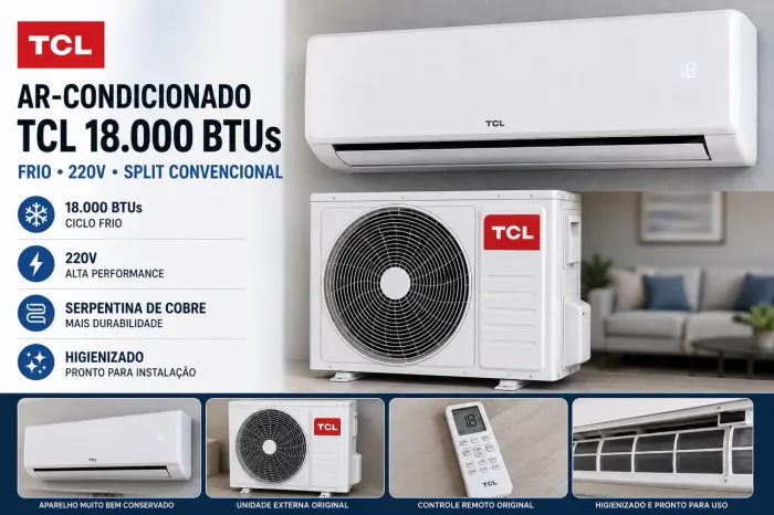 Ar condicionado split 18.000 btu TCL semi novo