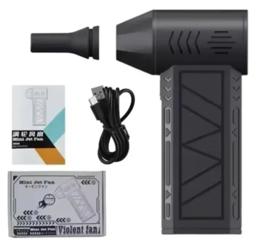 Mini Soprador de Ar Turbo Jet Fan 130000 Rpm Portátil sem Fio - NOVO