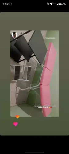 Maca de estética, carrinho e escadinha