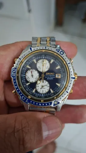 Vendo Relógio Seiko serie ouro cronógrafo vidro em safira verdadeira raridade