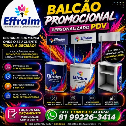 Balcão Promocional Personalizado - Destaque Sua Marca!