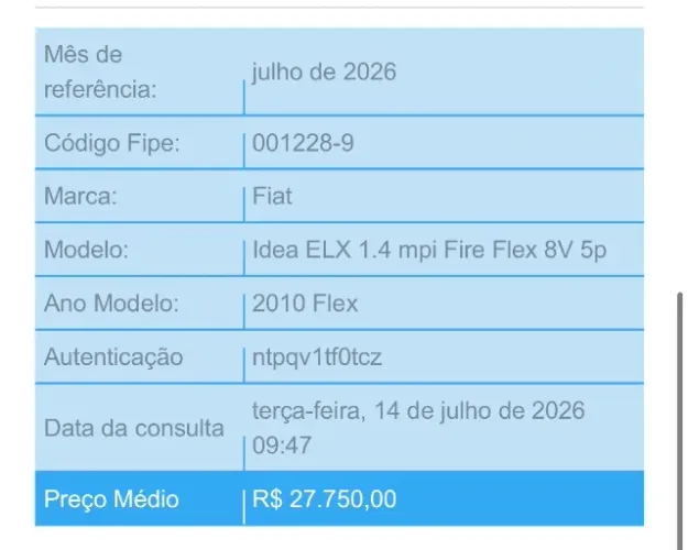 Fiat Idea ELX 1.8 MPI Flex 8V 5P 2010