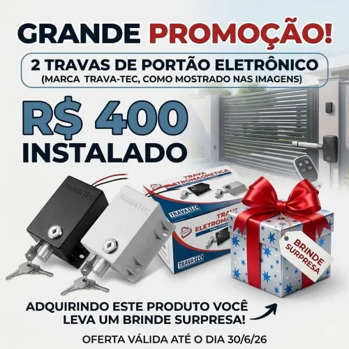 Trava de segurança para portão basculante | oferta válida para Maringá e Sarandi.