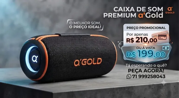 Caixa de Som Portátil Bluetooth A'Gold (SM-39)