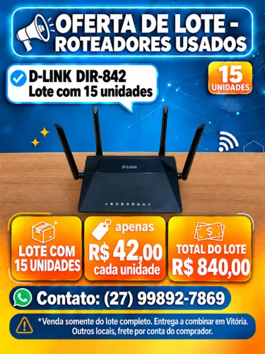 Roteador D-Link DIR-842 (Usado) - Lote 15 (Unidades)